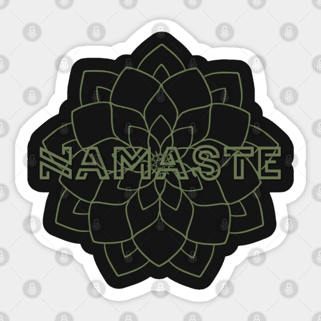 NAMASTE and LOTUS FLOWER Sticker by Off the Page